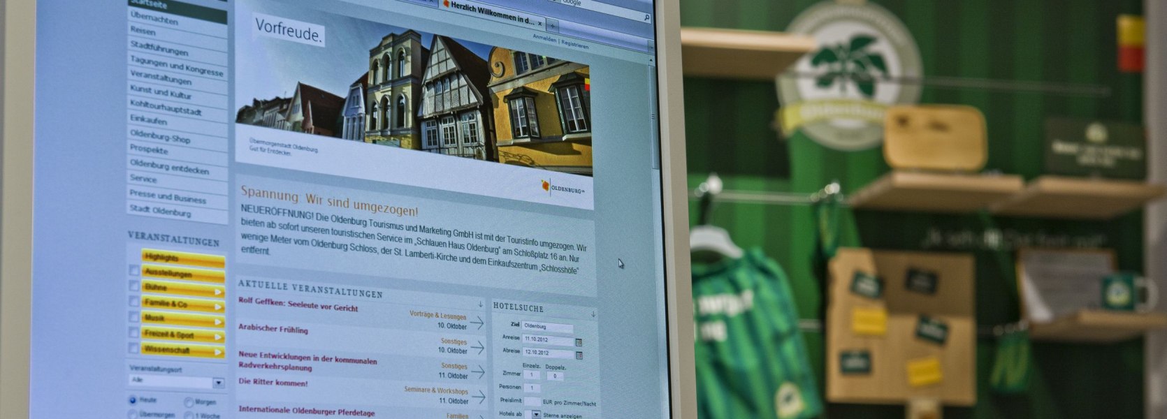 Bildschirm Touristinfo Schlaues Haus